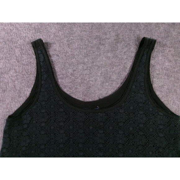 American Eagle Tank Top Women Small Black Lace Scalloped Hem Cami Base Layer - Picture 2 of 10